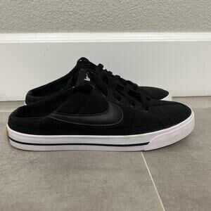 Nike Court Legacy Mule Women's Size 7.5 Black Slip On Casual Shoes DB3970-001